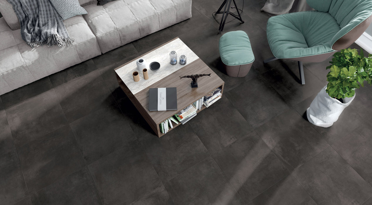 Volcano Dark Grey 600x1200mm Matte Floor/Wall Tile (1.44m2 per box)