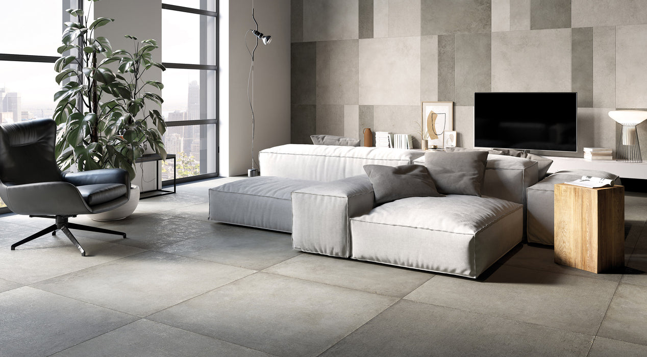 Loft Light Grey 600x600mm Matte Floor/Wall Tile (1.08m2 per box)