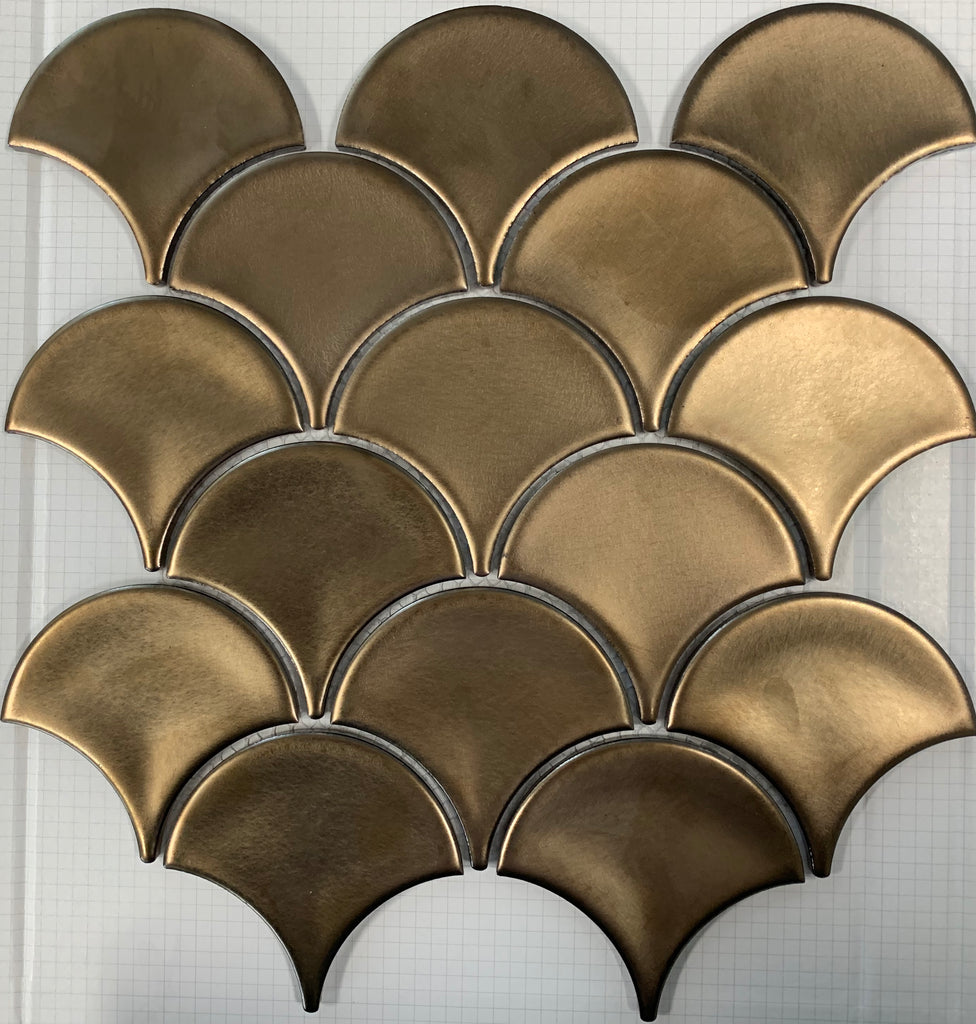Orient Fan Bronze Metal Plated Concave Matte 259x273mm (.63m2 per box)