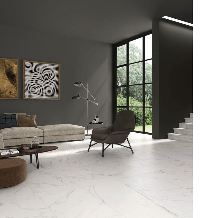 Sensi Classic Statuario White Sable 600x1200mm Floor/Wall Tile (1.44m2 per box)