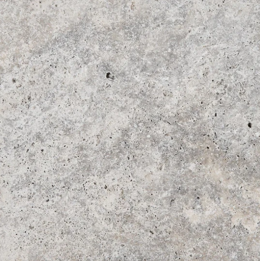 Silver Travertine Tumbled and Unfilled French Pattern 12mm (Sold per m2)