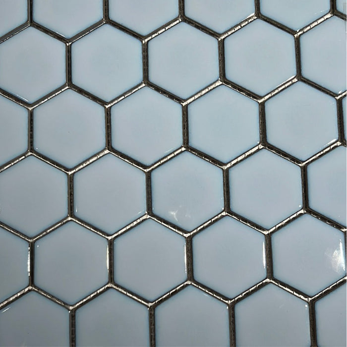 Polly Blue Gloss Hexagon 325x281mm (.92m2 per box)