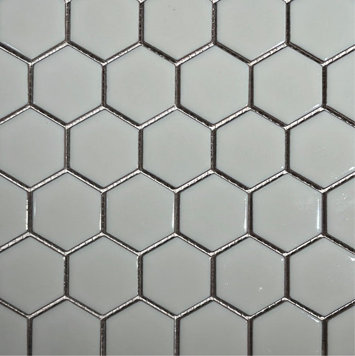 Polly Grey Gloss Hexagon 325x281mm (.92m2 per box)