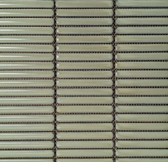 Neo Tahiti Green (294x295mm sheet size) Gloss Finger Mosaic Wall Tile (Sold per .95m2 box)